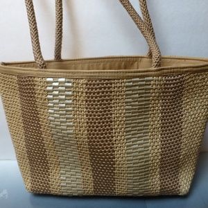 THE SAK Vacation texture handbag purse beige tan